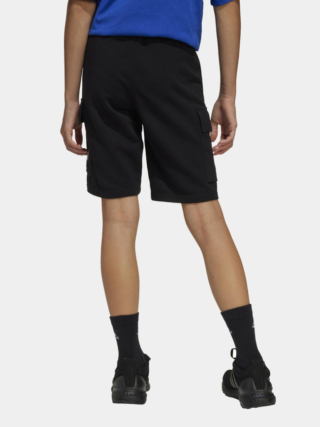 Short cargo molleton noir garçon - Adidas