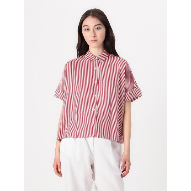 Chemise rayée soft rouge femme - Tommy Hilfiger