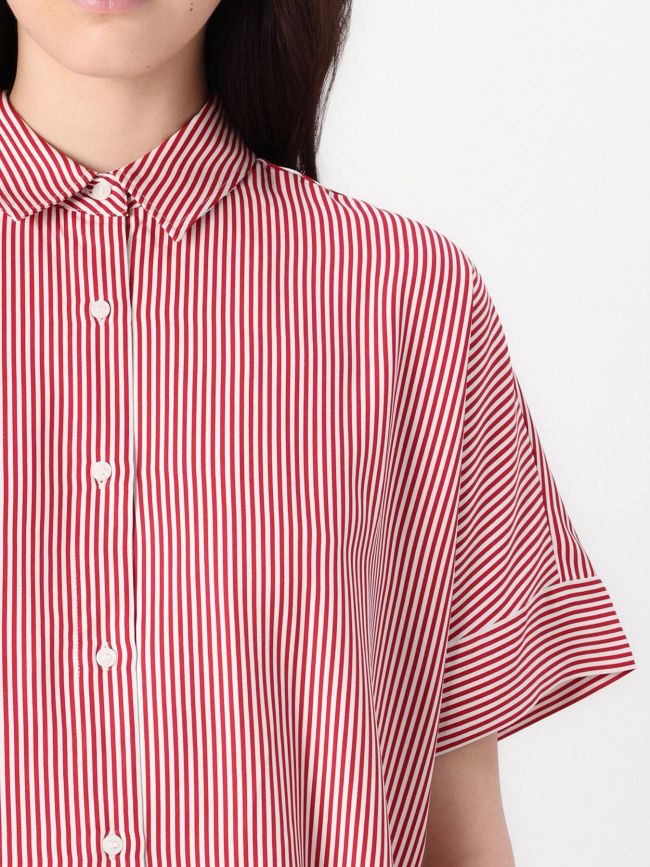 Chemise rayée soft rouge femme - Tommy Hilfiger