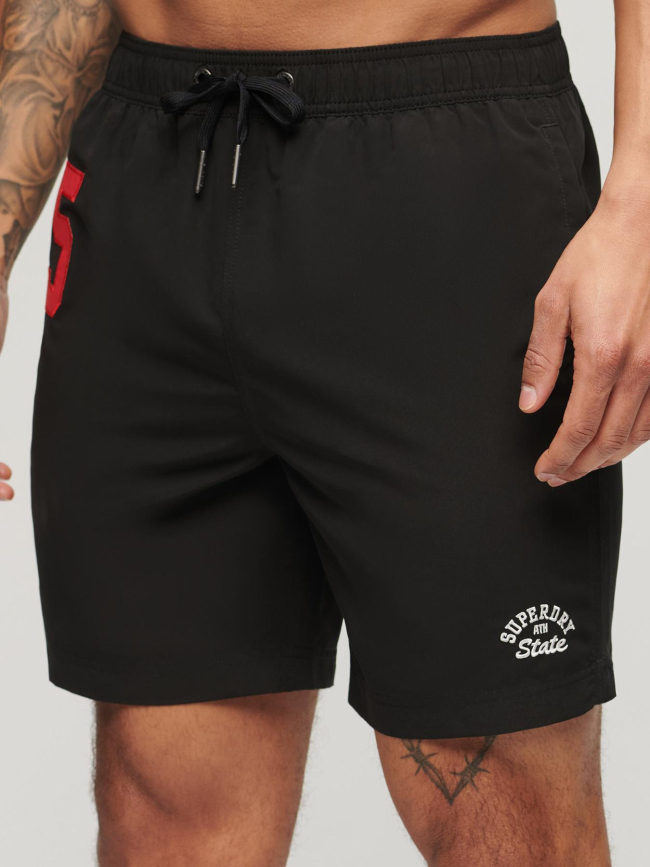Short de bain vintage polo noir homme - Superdry