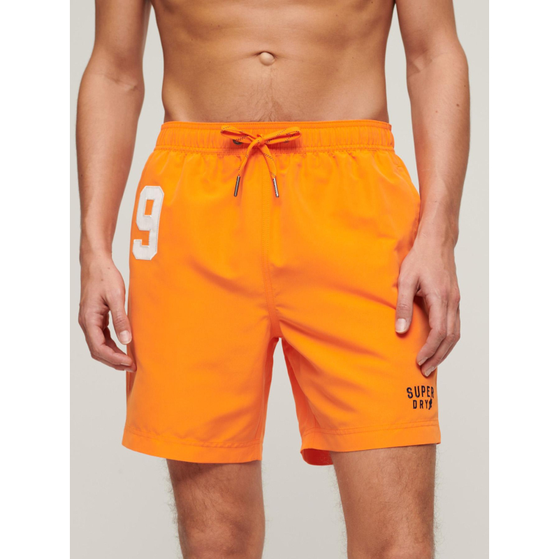 Short de bain vintage polo orange fluo homme - Superdry