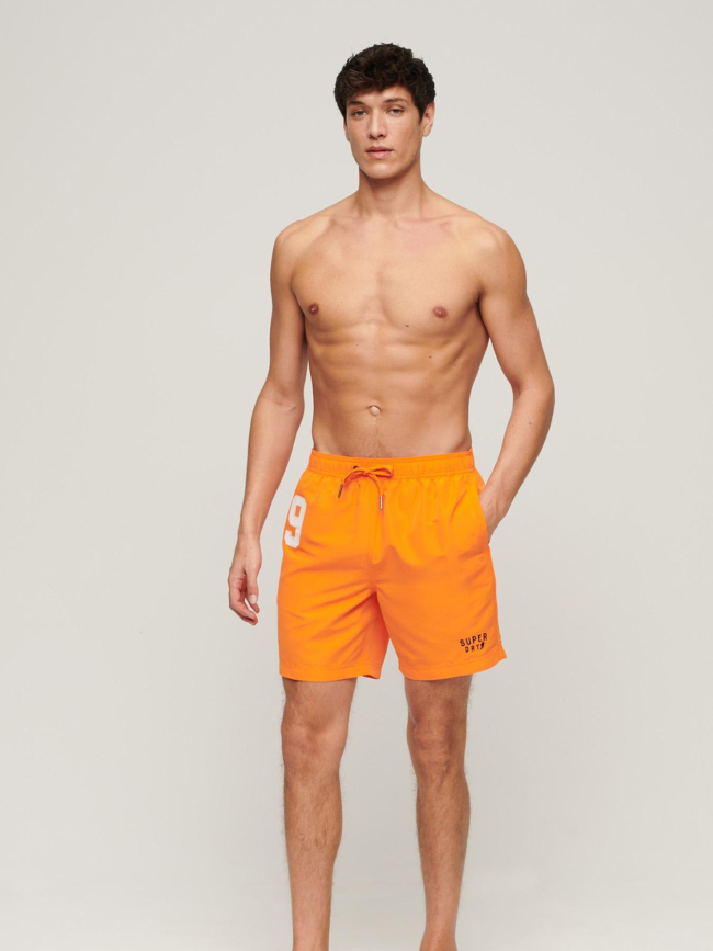 Short de bain vintage polo orange fluo homme - Superdry