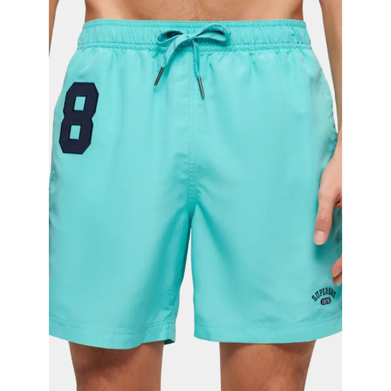 Short de bain vintage polo bleu homme - Superdry