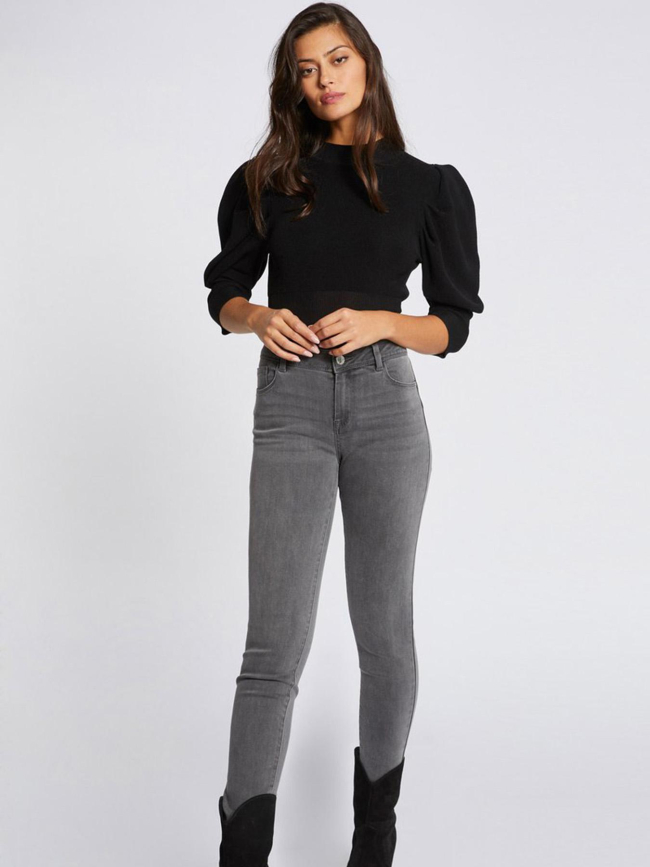 Jean slim pom p gris femme - Morgan