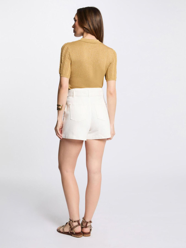 Top en maille cabi moutarde jaune femme - Morgan