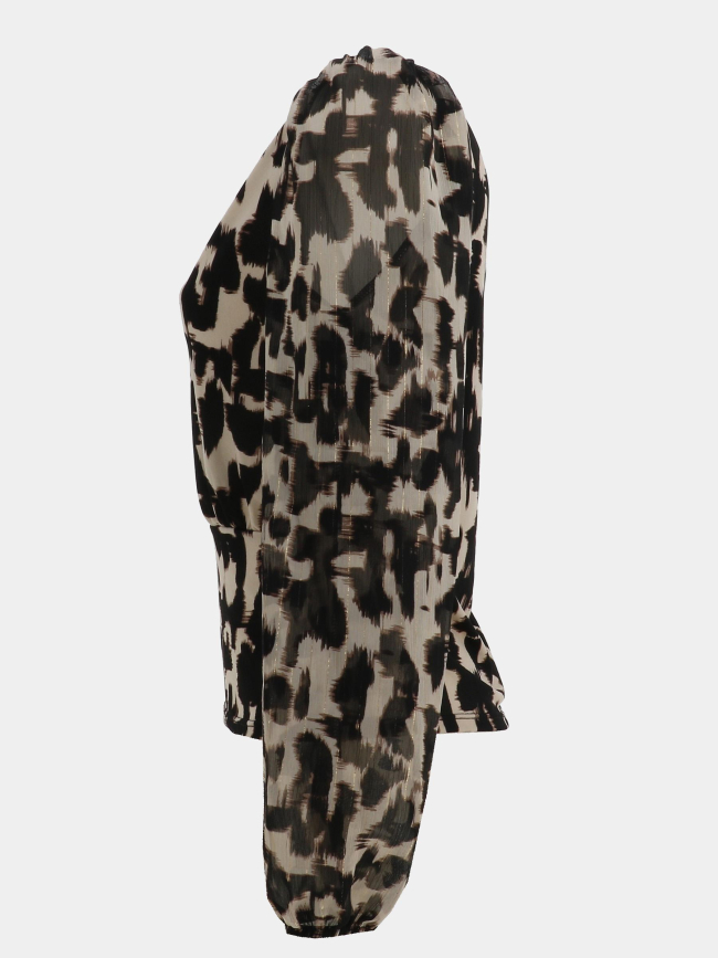 Blouse à motifs trita noir beige femme - Morgan