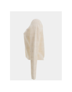 Gilet maille ajouré nahia blanc ivoire femme - Morgan