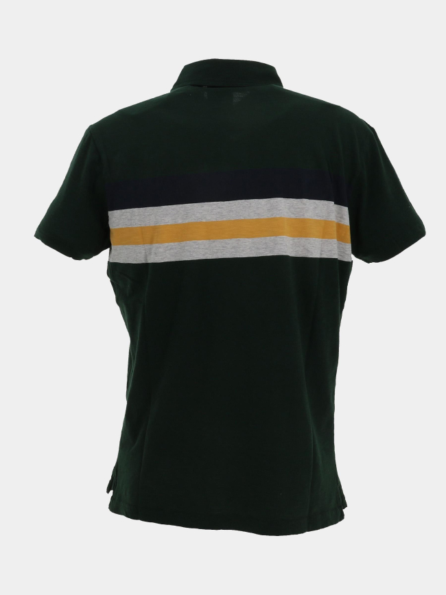 Polo rayé léger en jersey vert homme - Superdry