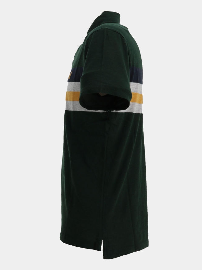 Polo rayé léger en jersey vert homme - Superdry