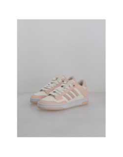 Baskets rapid court low blanc et rose femme - Adidas