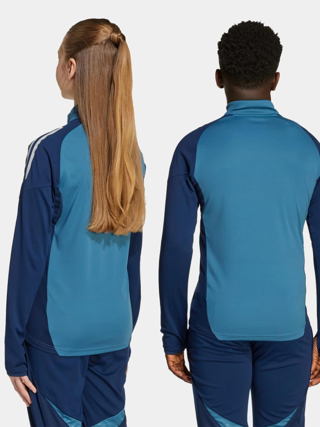 Haut d'entrainement zippé arsenal 25/26 bleu enfant - Adidas