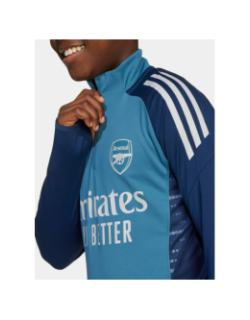 Haut d'entrainement zippé arsenal 25/26 bleu enfant - Adidas