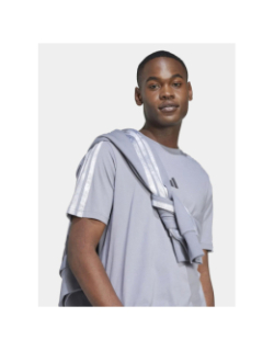 T-shirt à manches courtes et bandes graphiques gris homme - Adidas