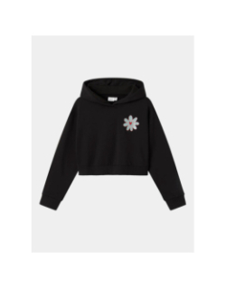 Sweat à capuche crop boxy nkfkory noir fille - Name It