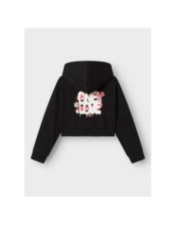 Sweat à capuche crop boxy nkfkory noir fille - Name It