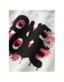 Sweat à capuche crop boxy nkfkory blanc fille - Name It