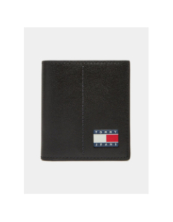 Portefeuille tjm heritage leather noir homme - Tommy Jeans