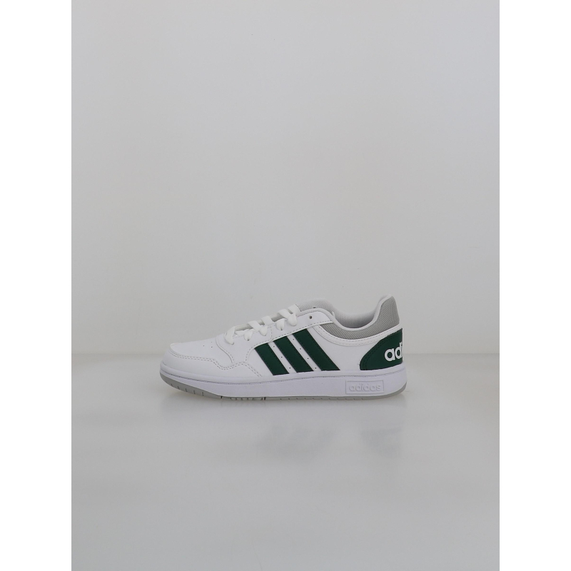 Baskets hoops 3.0 blanc et vert enfant - Adidas