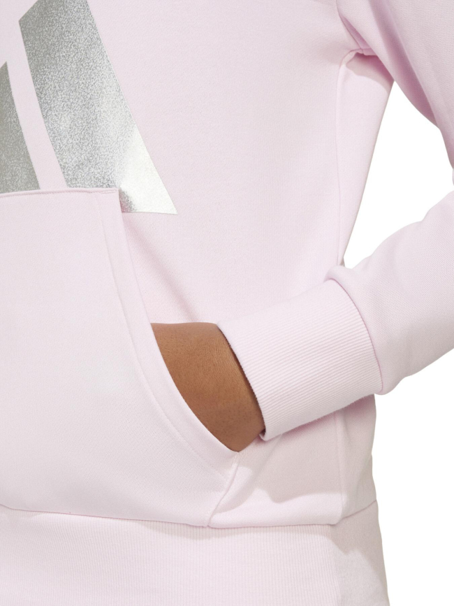 Sweat à capuche jg glam rose fille - Adidas