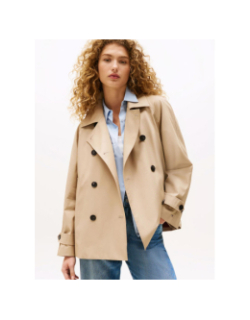 Trench coat court regular beige femme - Tommy Hilfiger