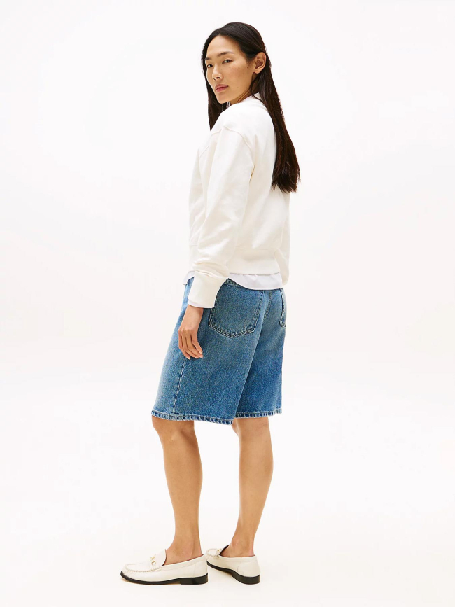 Sweat logo script argenté blanc femme - Tommy Hilfiger