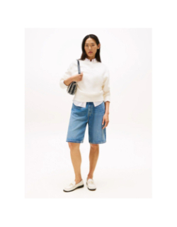 Sweat logo script argenté blanc femme - Tommy Hilfiger