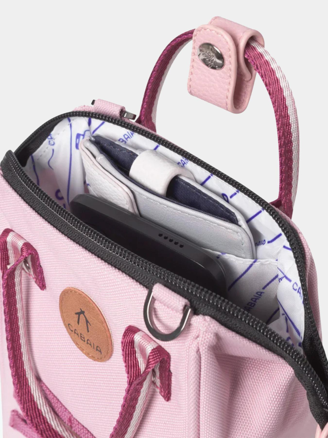 Sac à bandoulière nano adventurer assouan rose femme - Cabaïa