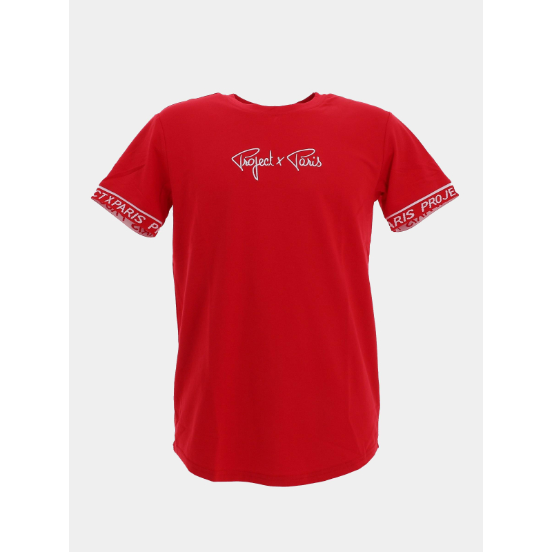 T-shirt à manches courtes logo brodé rouge enfant - Project x Paris