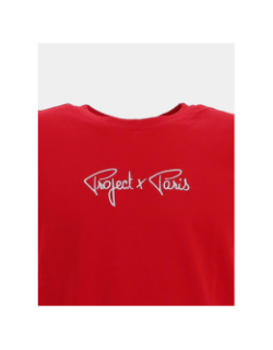 T-shirt à manches courtes logo brodé rouge enfant - Project x Paris