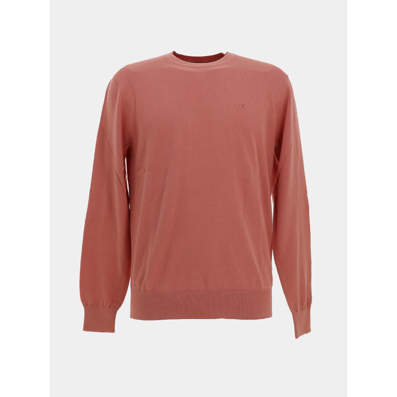 Pull fin uni petit logo rose homme - Calvin Klein