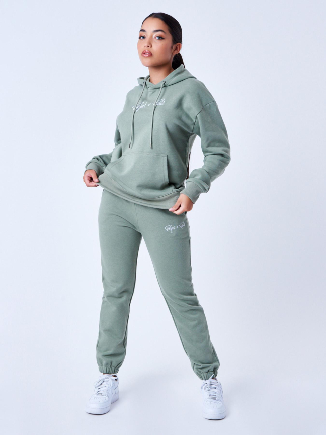 Jogging logo signature brodé kaki femme - Project X Paris