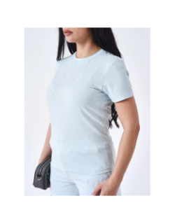 T-shirt à logo signature brodé bleu ciel femme - Project X Paris