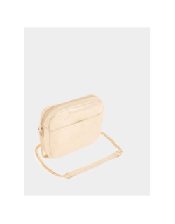 Sac bandoulière matelassé brillant mia jaune or femme - Morgan