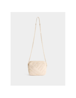 Sac bandoulière matelassé brillant mia jaune or femme - Morgan