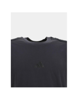 T-shirt 3 bandes logo brodé anthracite homme - Adidas