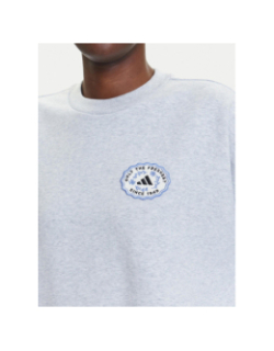 Sweat à col rond chiné farmmkt gris femme - Adidas