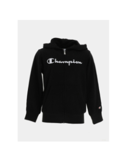 Sweat à capuche zippé noir enfant - Champion
