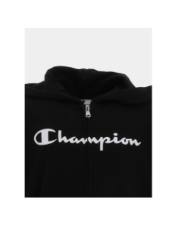 Sweat à capuche zippé noir enfant - Champion