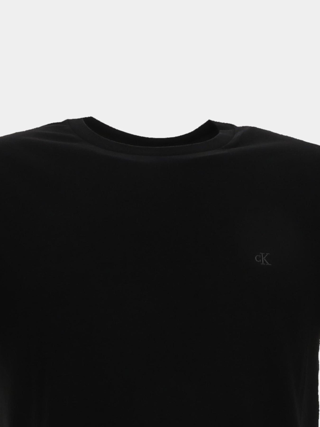 T-shirt slim en coton stretch noir homme - Calvin Klein