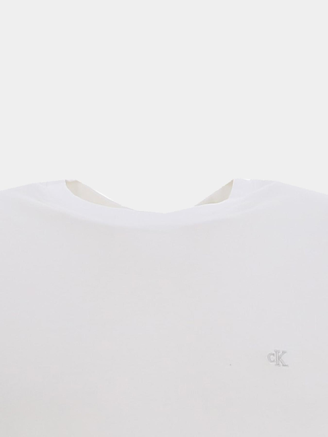 T-shirt slim en coton stretch blanc homme - Calvin Klein