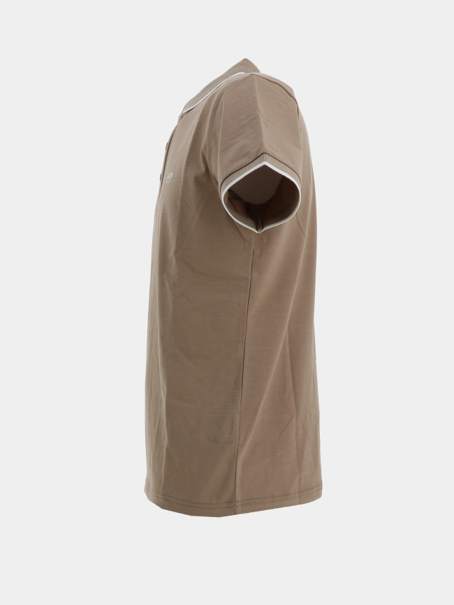 Polo stretch à manches courtes beely marron homme - Sun Valley