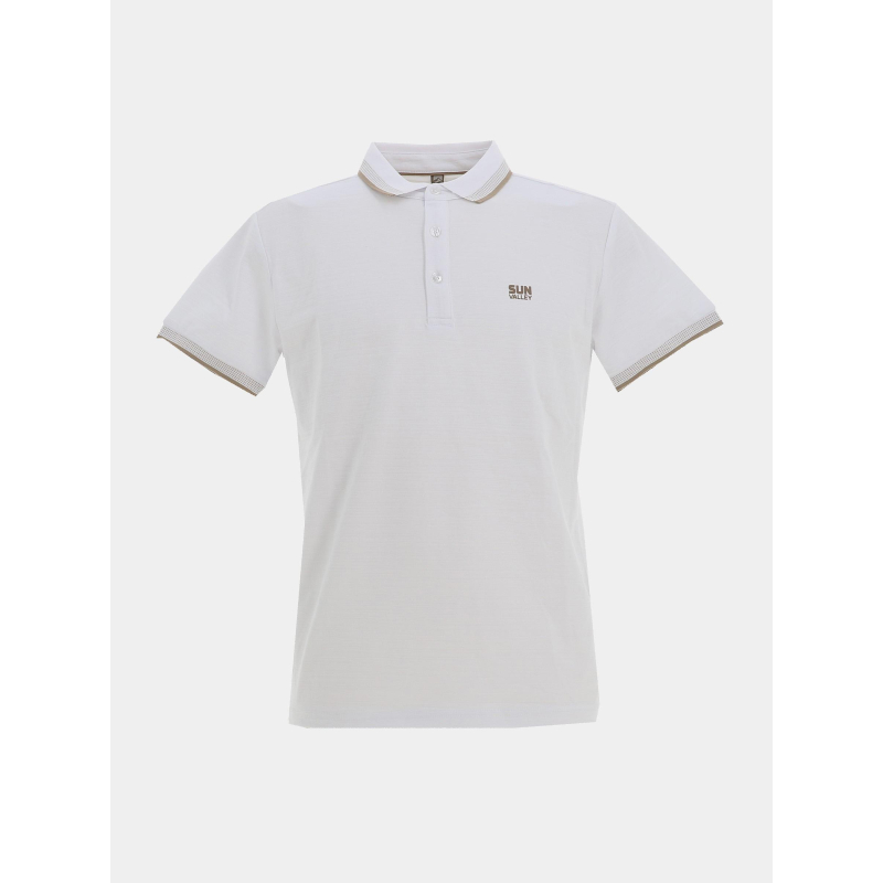 Polo stretch à manches courtes beely blanc homme - Sun Valley