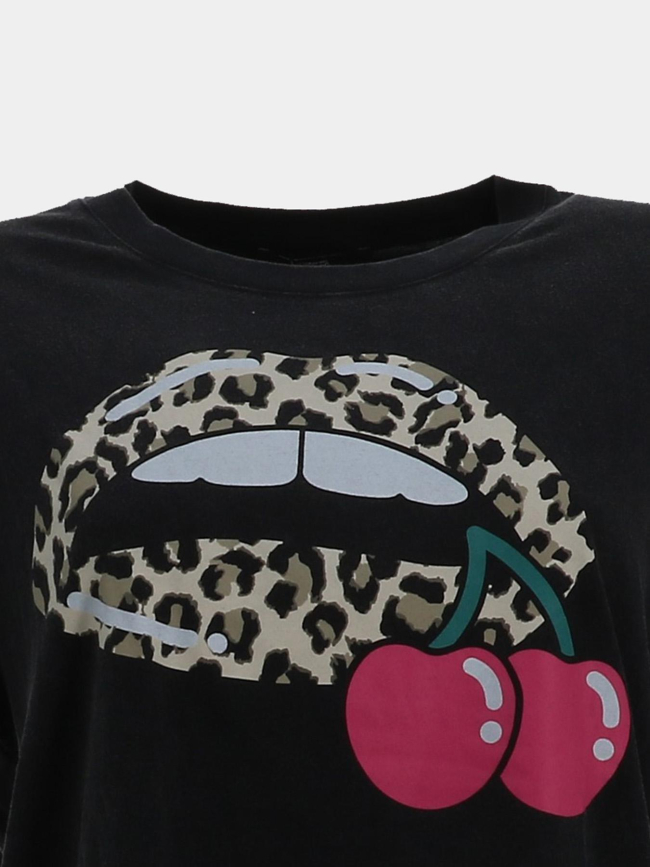 T-shirt kani noir femme - Le Temps Des Cerises