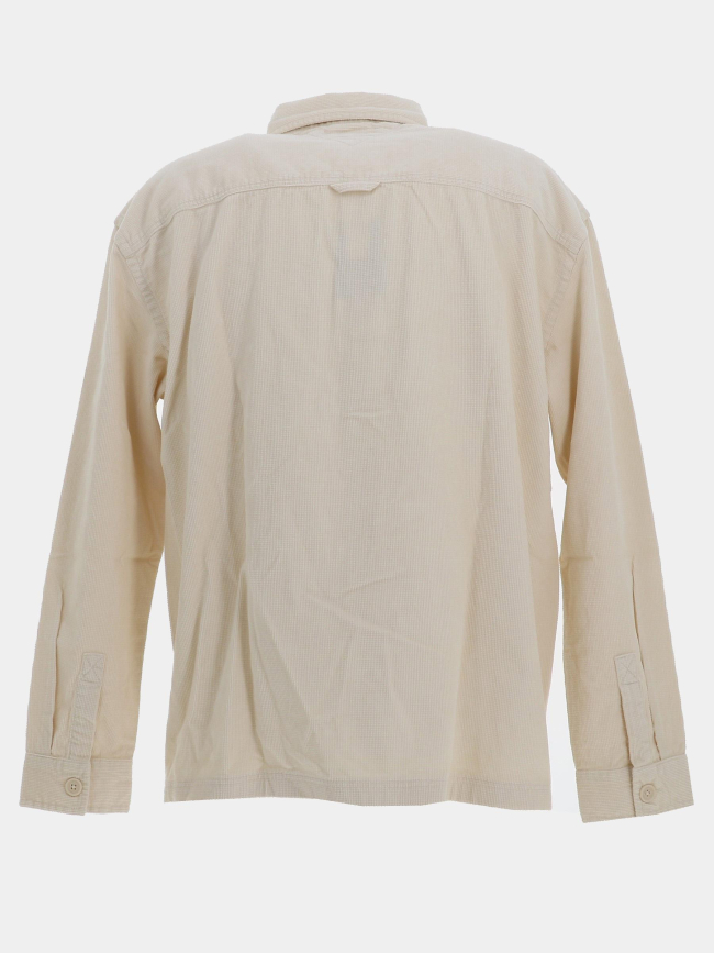 Surchemise texturée brick cord beige homme - Tommy Jeans