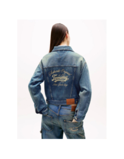Veste décontractée en denim léger logo au dos bleu femme - Tommy Jeans