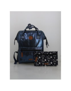 Sac à dos medium adventurer métallisé larissa bleu - Cabaïa