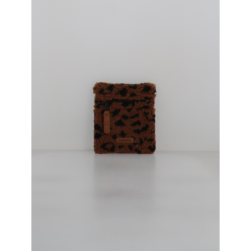 Pochette latérale léopard gaya marron - Cabaïa