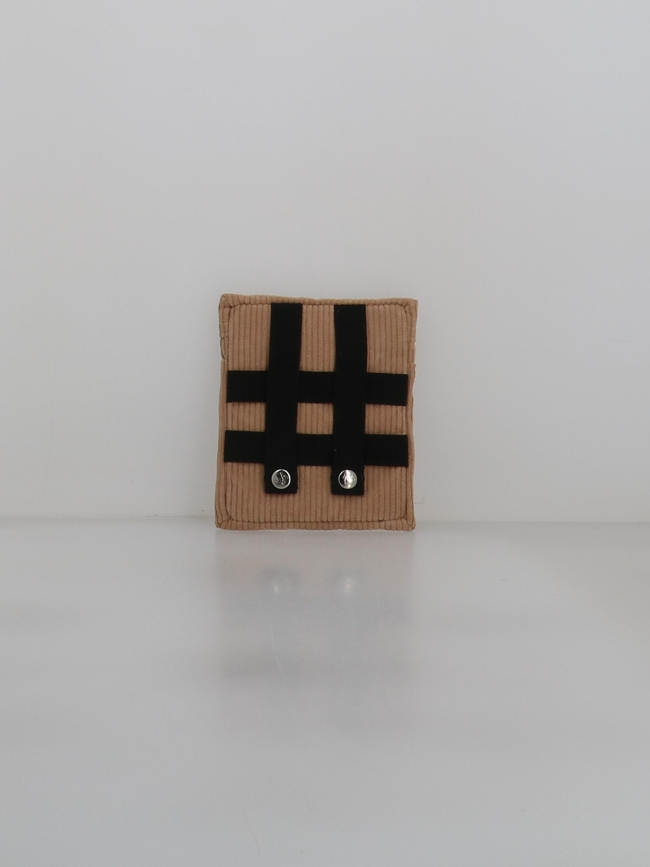 Pochette latérale mini velours luxor beige - Cabaïa