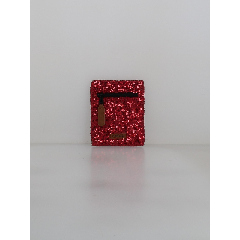Pochette latérale mini sequins rue de la hotte rouge - Cabaïa