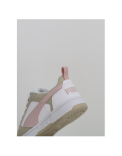 Basket rebound v6 low blanc et rose fille - Puma